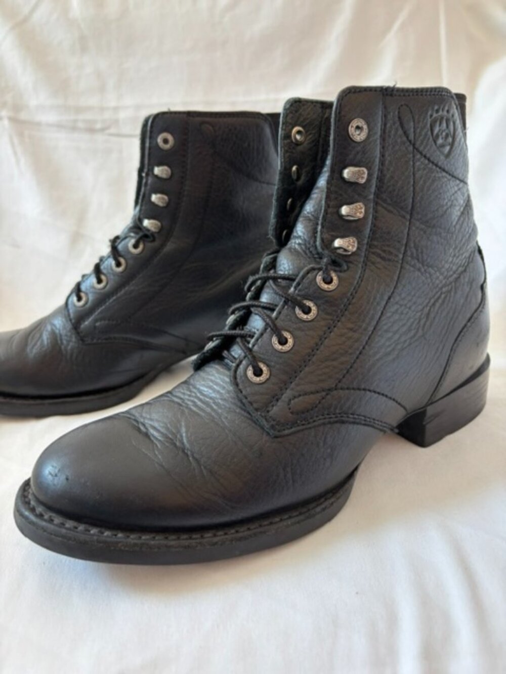 Ariat Women's Heritage Lacer II Boot in Black Full-Grain Leather Size 7B